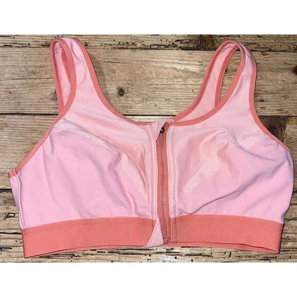 Syrokan Womens Size 36C Orange Color Block Front Zip Sports Bra NWT - Picture 7 of 7